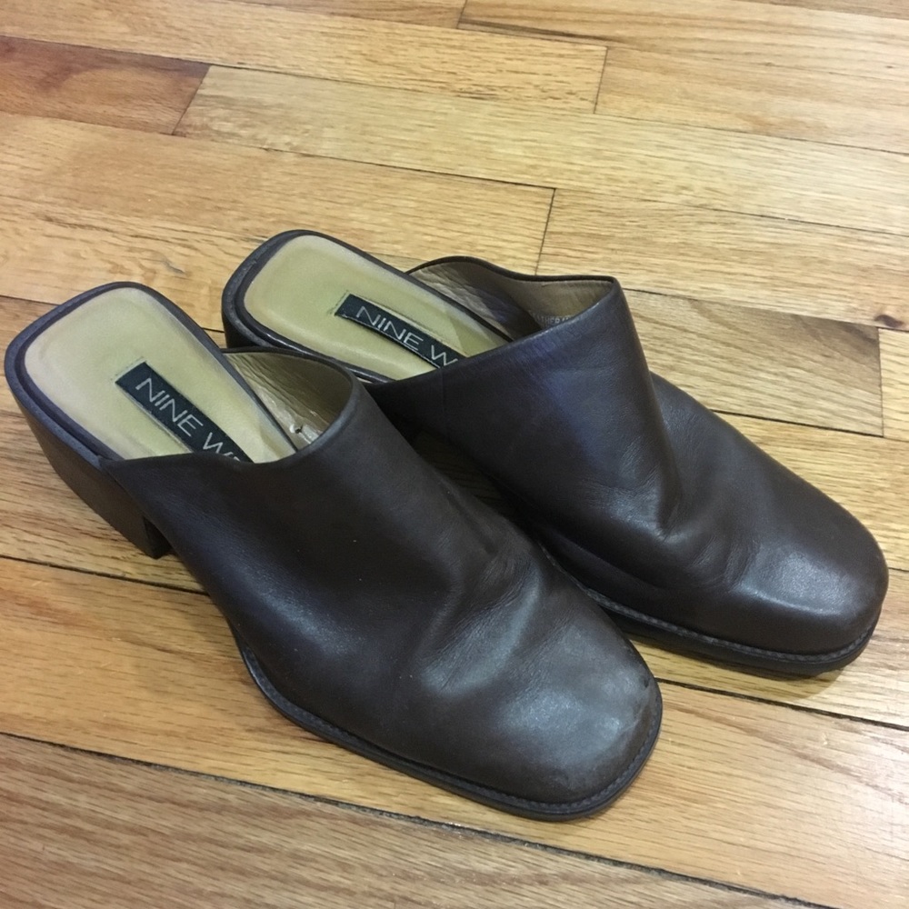 Nine West Brown Mules